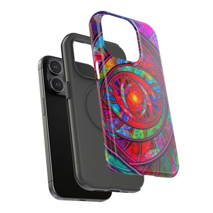 Protective Phone Case — Vibrant Abstract Mandala Impact-Resistant Design