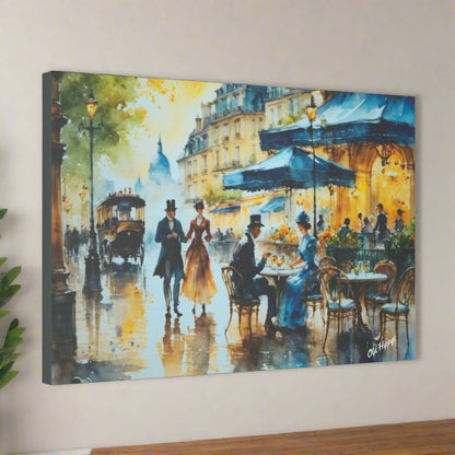 Champagne in Paris Canvas Wrap