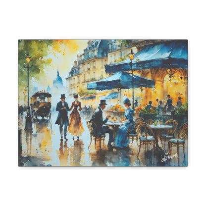 Dreamy Stone Cottage Canvas Wrap