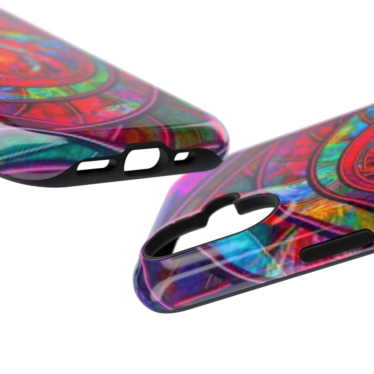 Protective Phone Case — Vibrant Abstract Mandala Impact-Resistant Design