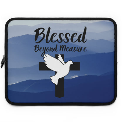 Blessed Beyond Measure Laptop Sleeve — Christian Dove & Cross Sleeve