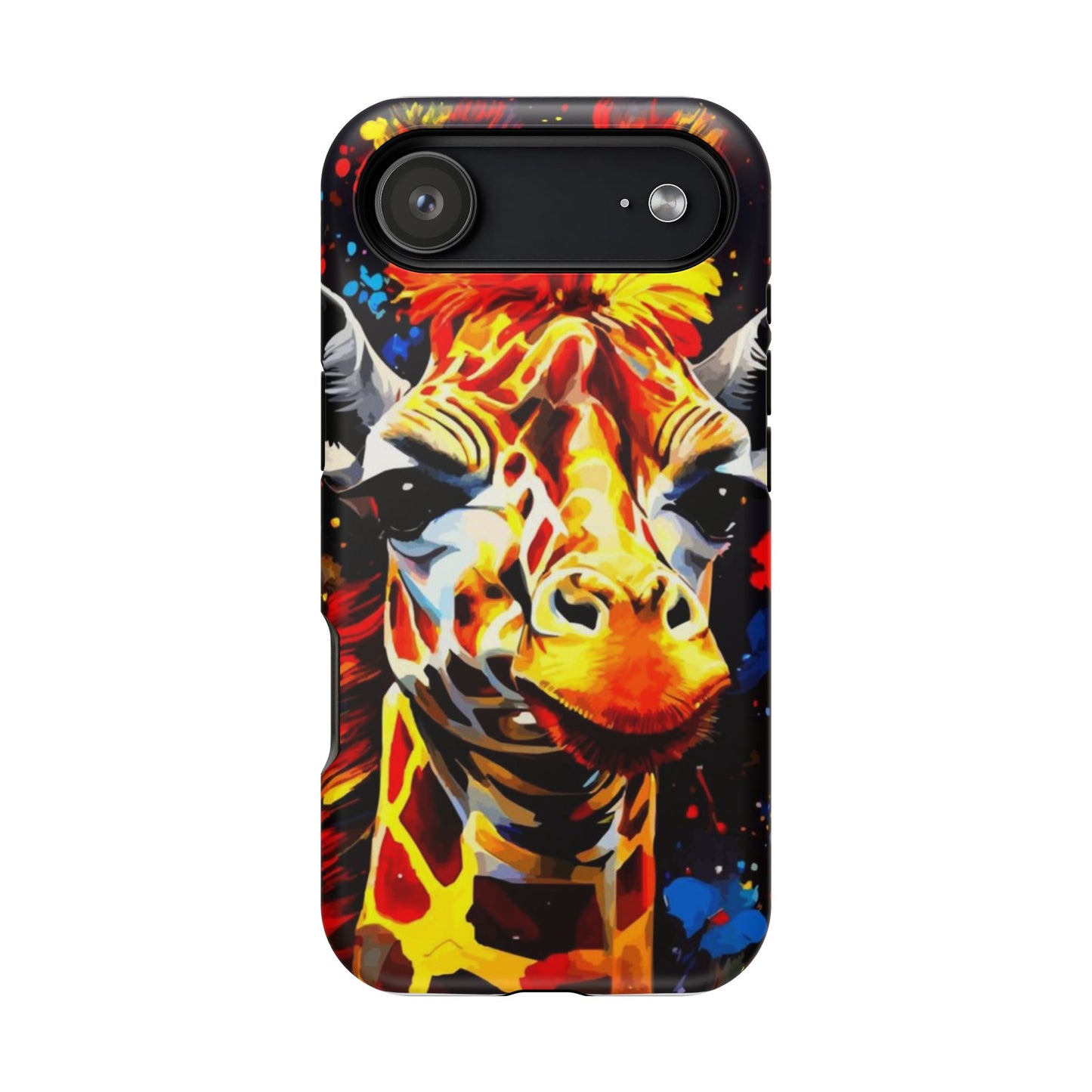 Funky Giraffe Art Impact-Resistant Phone Case —