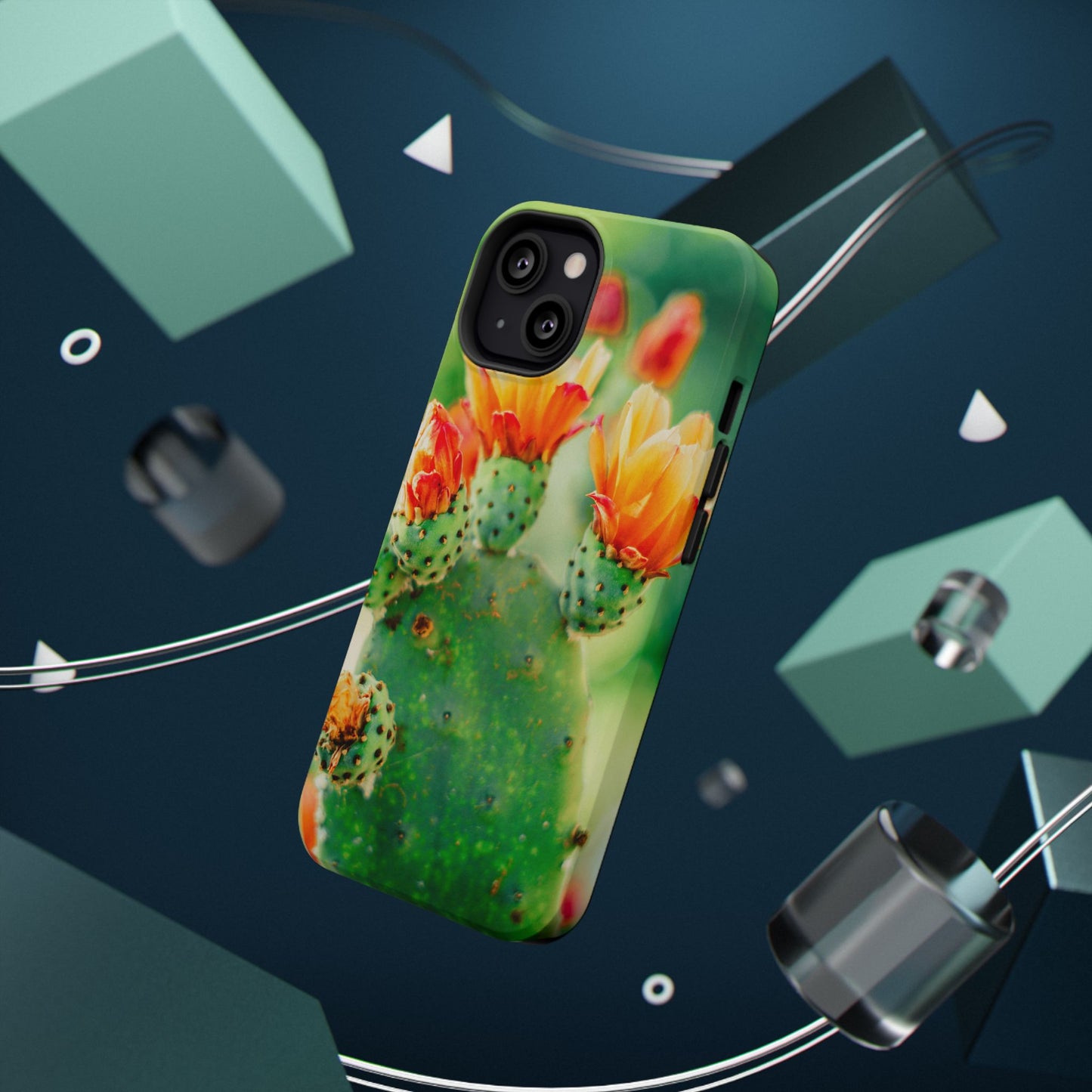Cactus Bloom Phone Case — Impact-Resistant Floral iPhone Cover