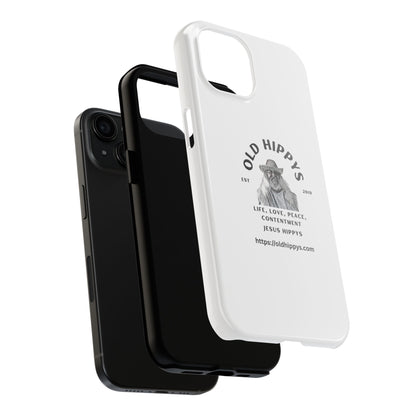 Old Hippys Phone Case — 'Life, Love, Peace, Contentment' Tough Protective Case
