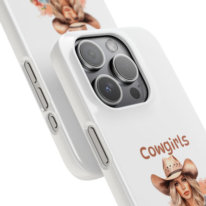 Cowgirls Phone Case — "Real Cowgirls Ride by Faith Not by Sight" Christian Western iPhone Snap Case