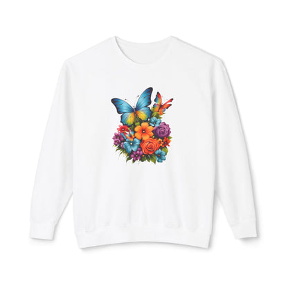 Butterfly Floral Crewneck Sweatshirt