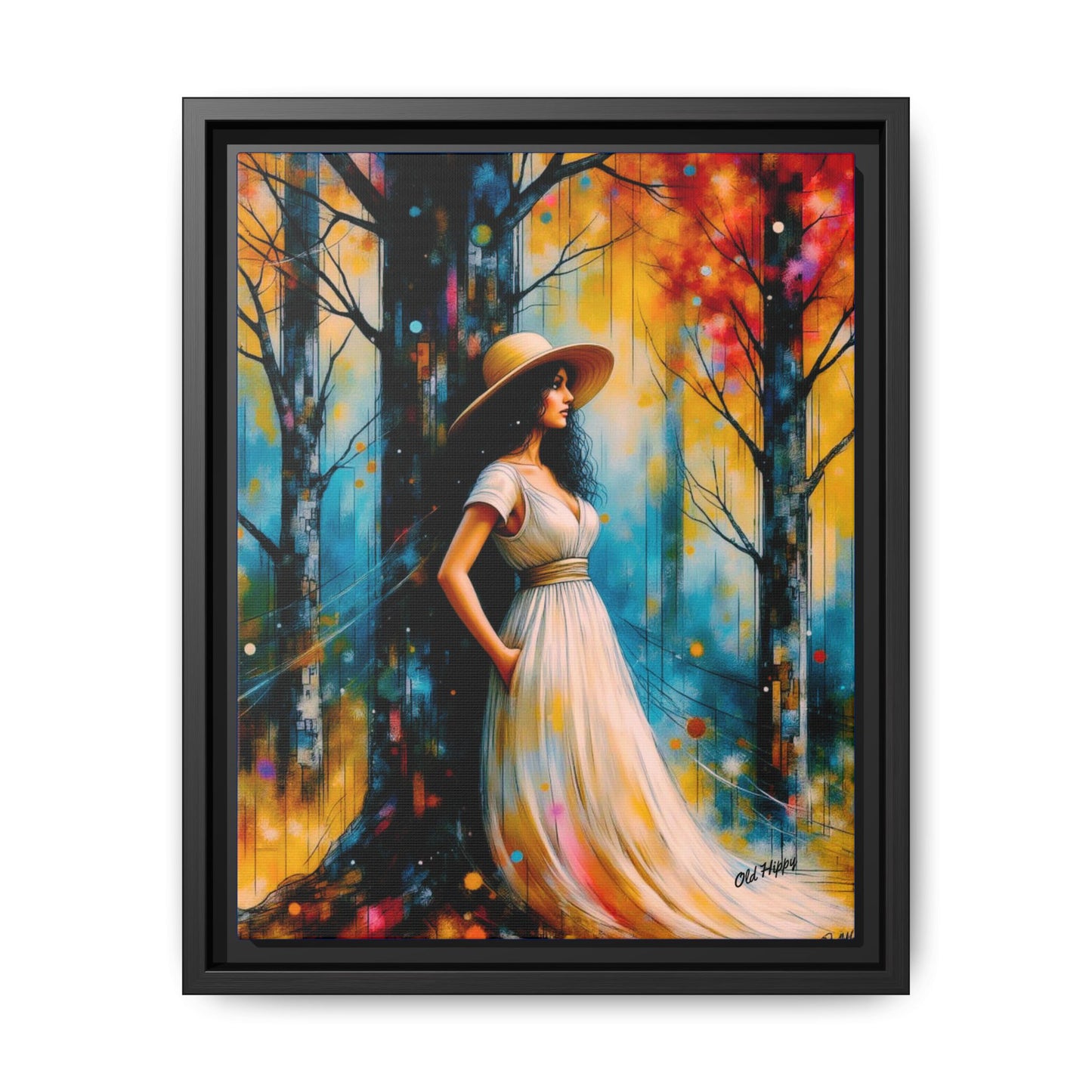 Whispers of Autumn Light Framed Canvas Art