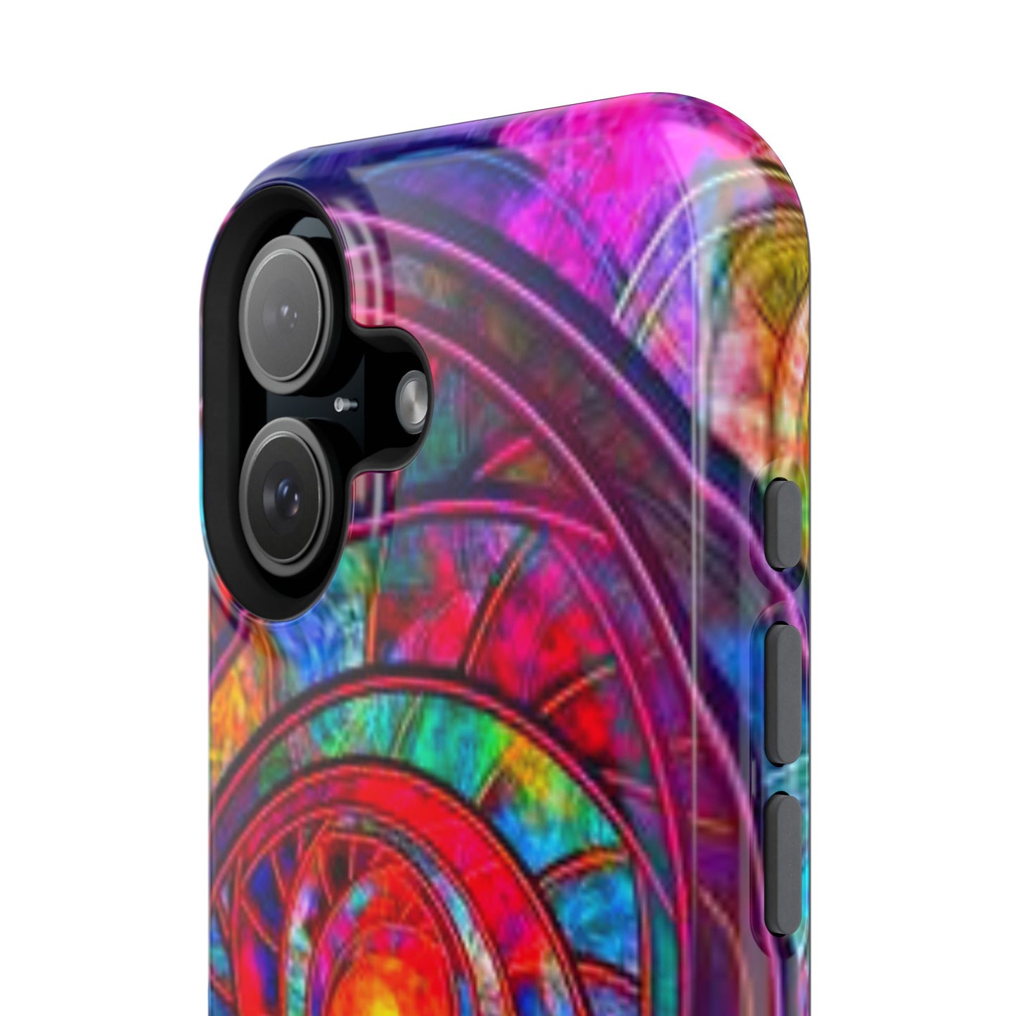 Protective Phone Case — Vibrant Abstract Mandala Impact-Resistant Design