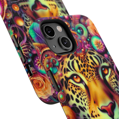 Leopard Psychedelic Phone Case — Vibrant Impact-Resistant iPhone Cover