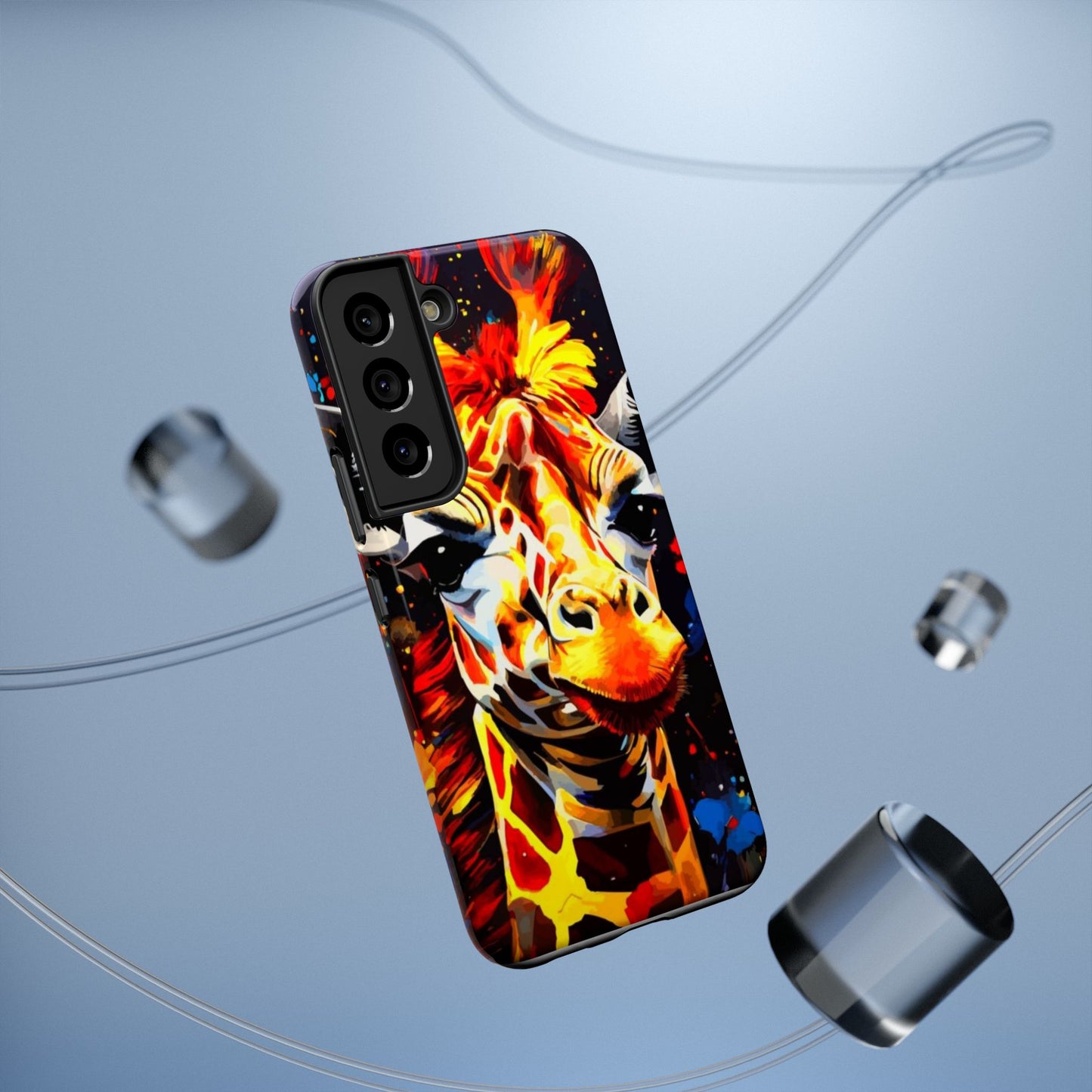 Funky Giraffe Art Impact-Resistant Phone Case —