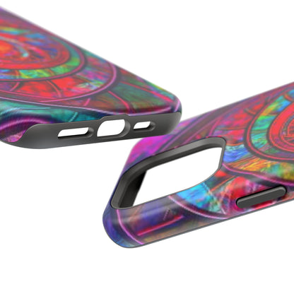 Protective Phone Case — Vibrant Abstract Mandala Impact-Resistant Design
