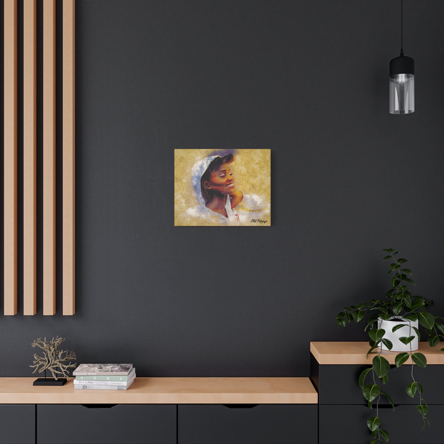 Golden Joy- Radiant Portrait Canvas Art