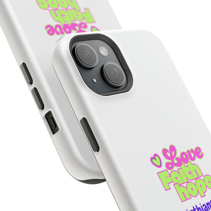 Impact-Resistant Phone Case — "Love Faith Hope" 1 Corinthians 13:13 Christian Protective Cover
