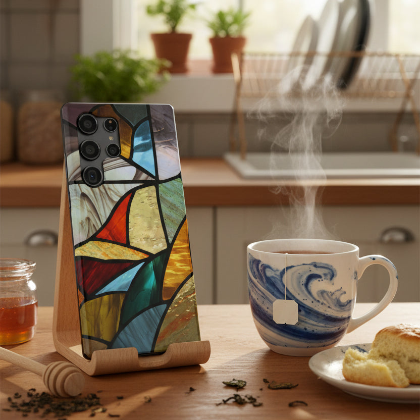 Stained Glass Impact Phone Case — Colorful Mosaic Protective Cover