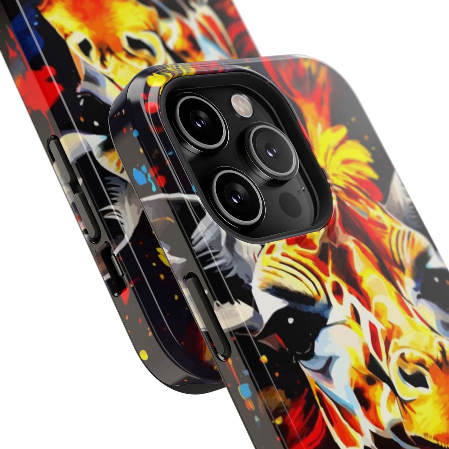 Funky Giraffe Art Impact-Resistant Phone Case —