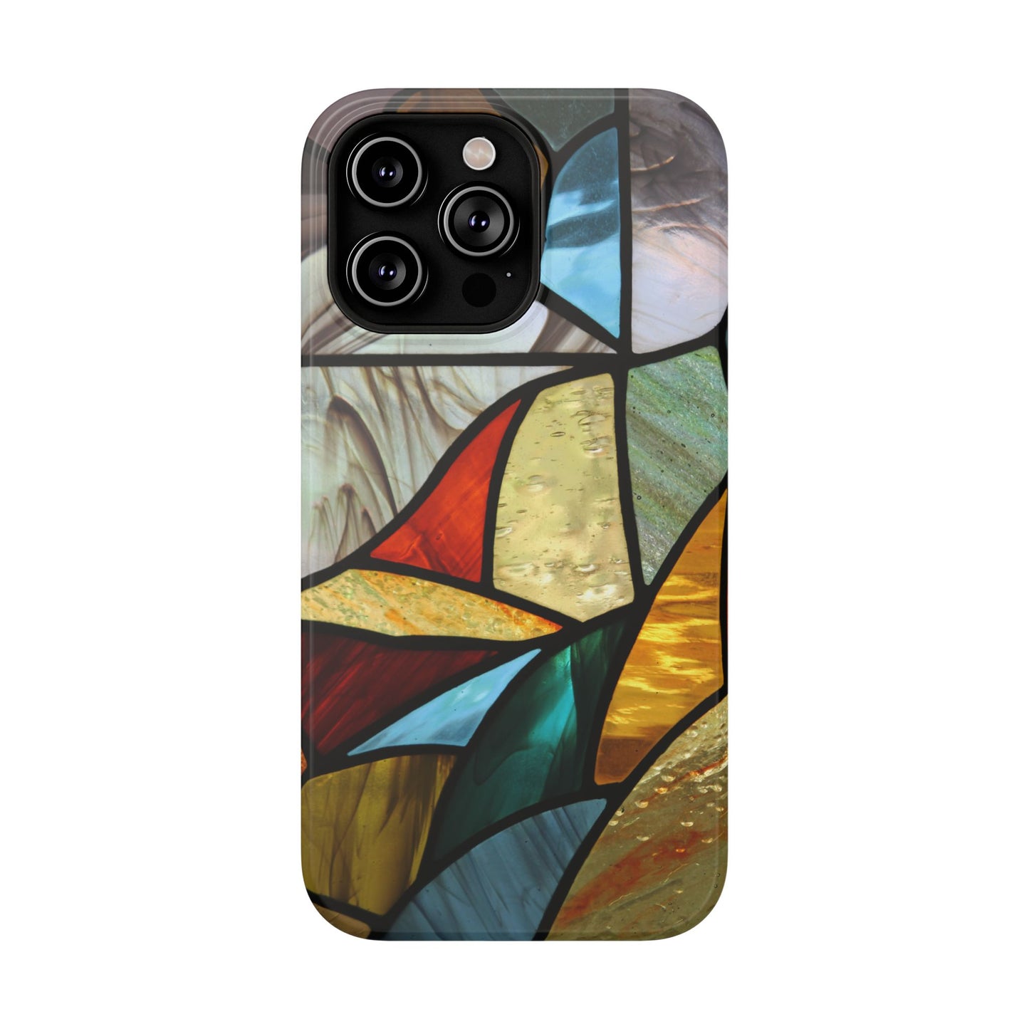 Stained Glass Impact Phone Case — Colorful Mosaic Protective Cover