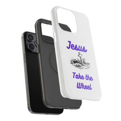 Jesus Take the Wheel Phone Case — Christian Impact-Resistant iPhone Case