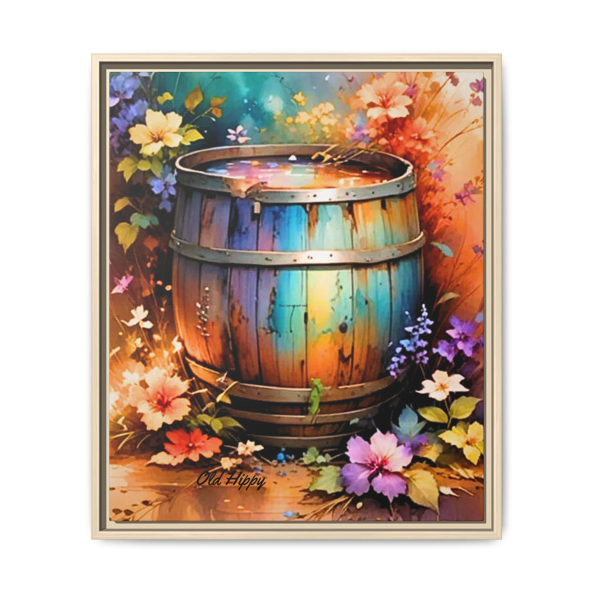 "The Barrel of Forgotten Wishes" Framed Canvas Wall Art