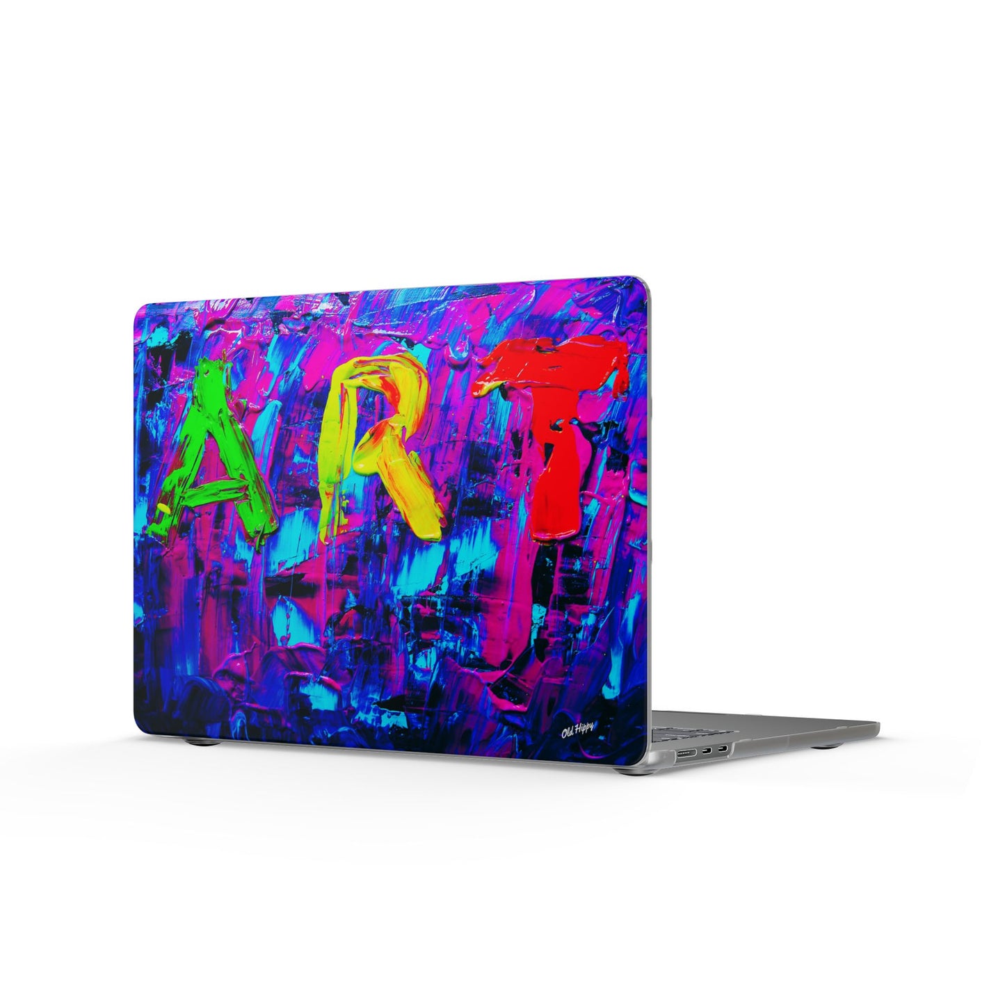 Abstract 'ART' Neon Paint Matte MacBook Case — Colorful Artist Laptop Cover