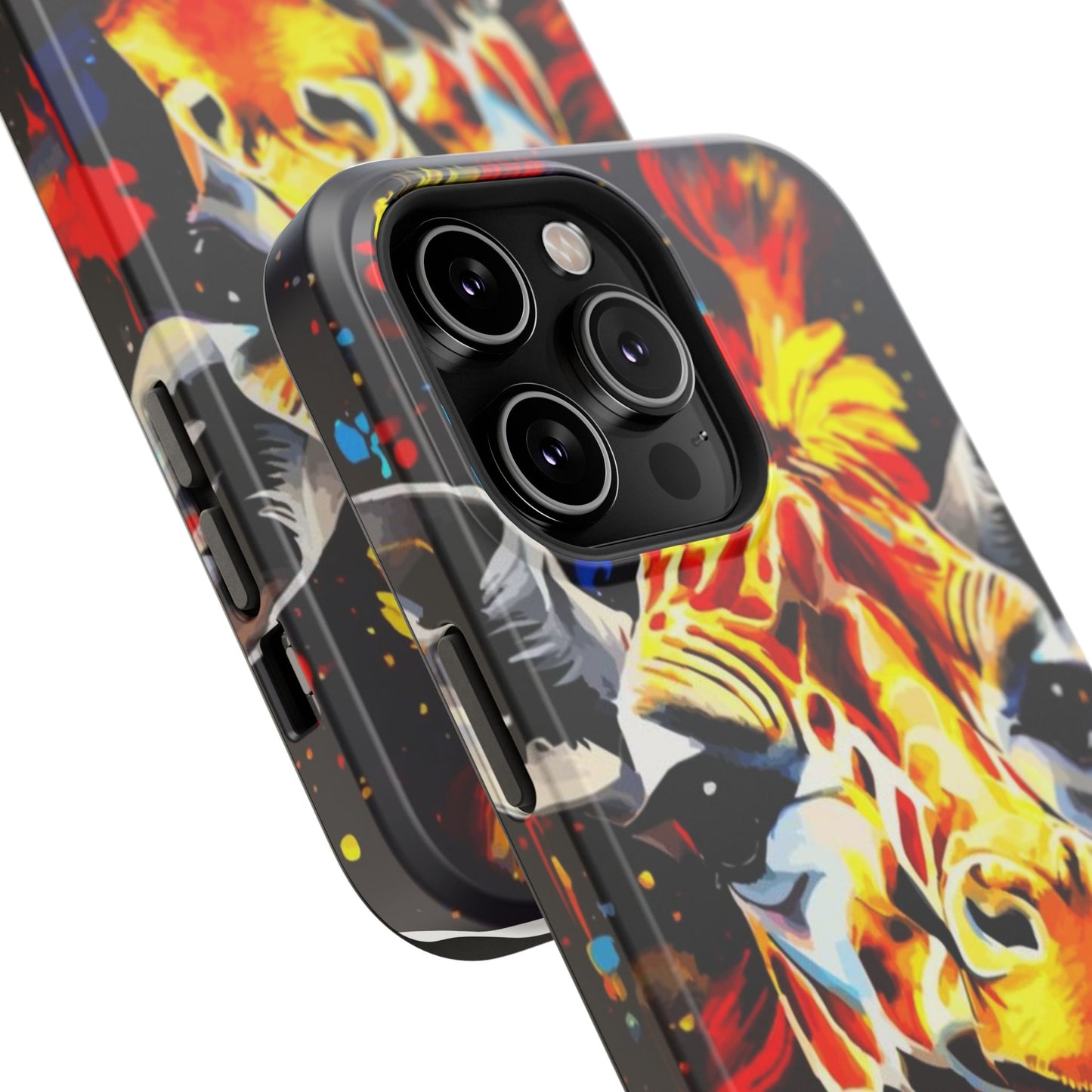 Funky Giraffe Art Impact-Resistant Phone Case —
