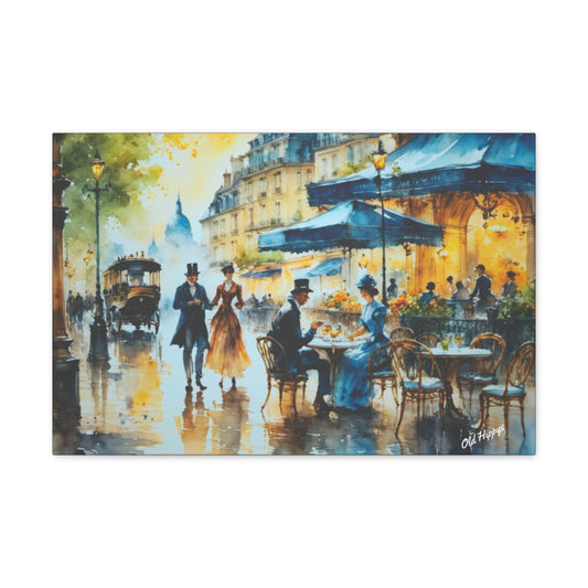 Champagne in Paris Canvas Wrap