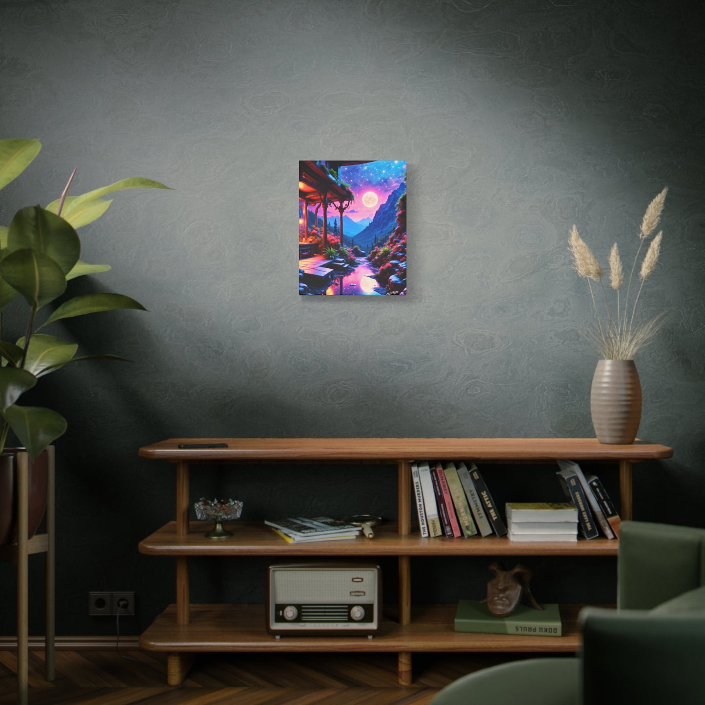 "Moonlit Sanctuary" – AI-Generated Canvas Art by Old Hippy