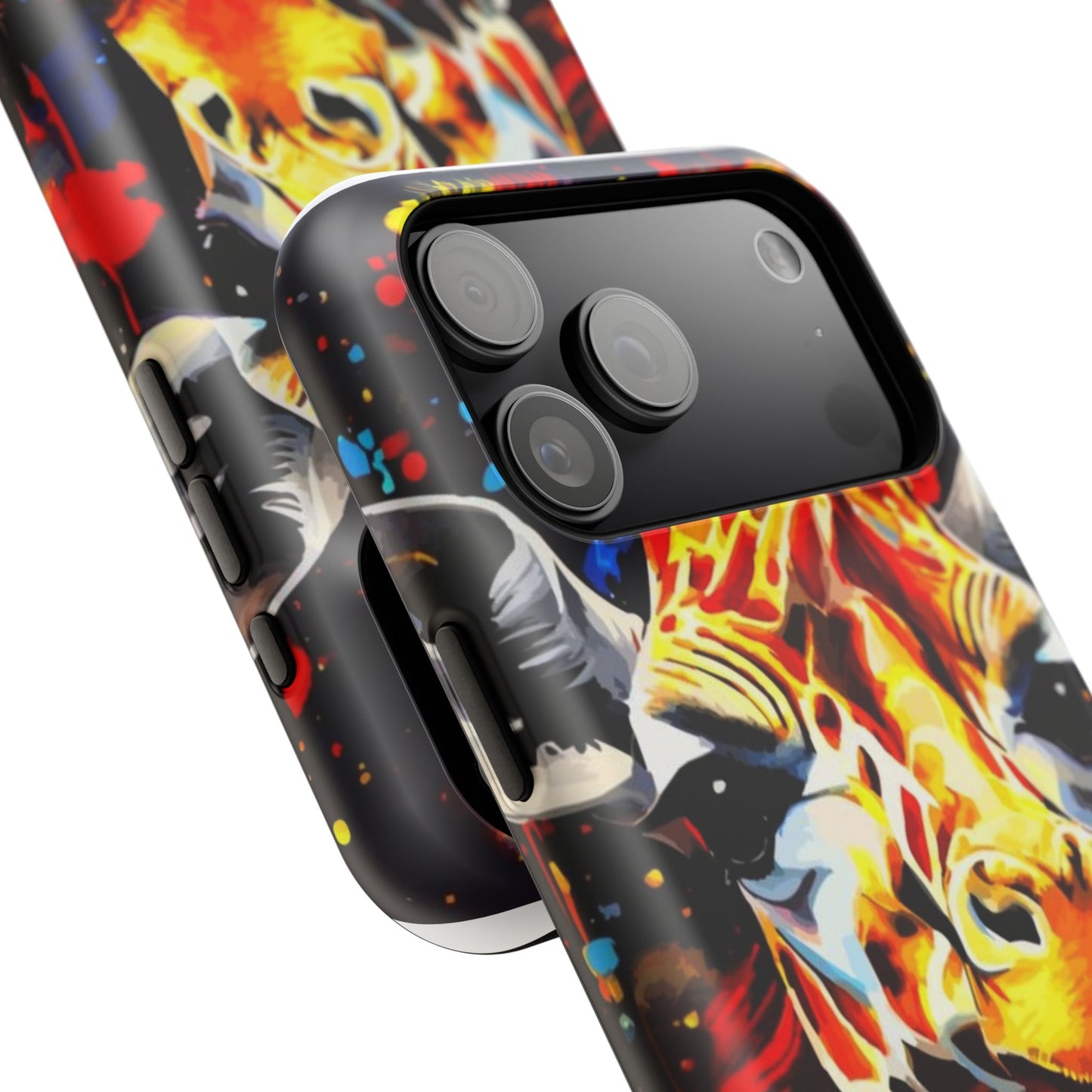 Funky Giraffe Art Impact-Resistant Phone Case —