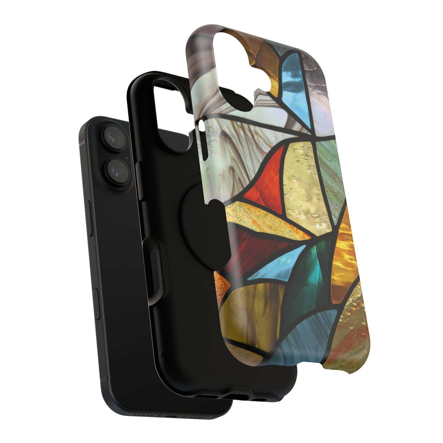 Stained Glass Impact Phone Case — Colorful Mosaic Protective Cover