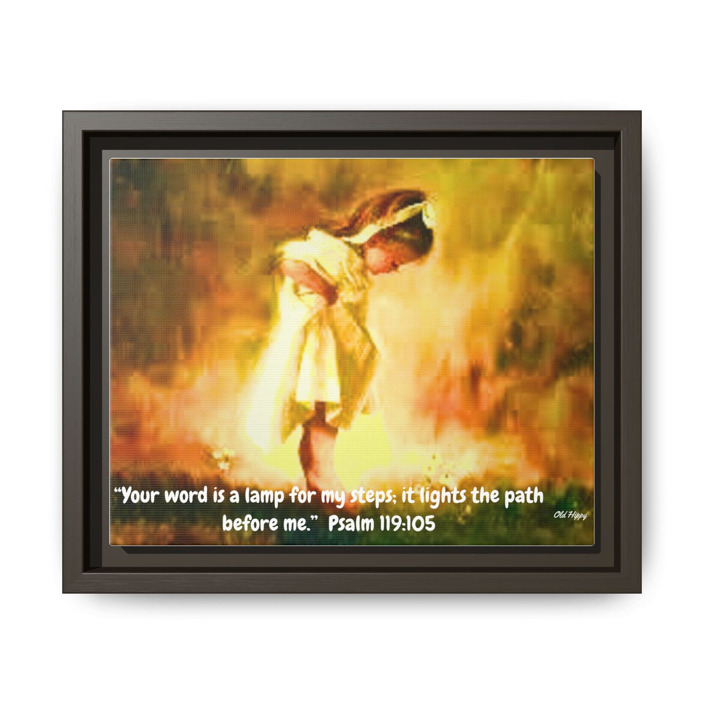 Guided by the Light of the Word of God Wood Framed Canvas
