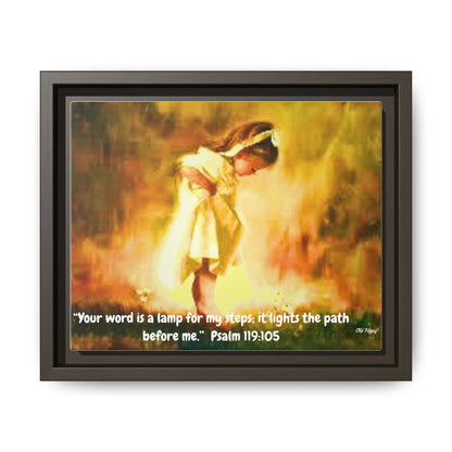 Guided by the Light of the Word of God Wood Framed Canvas