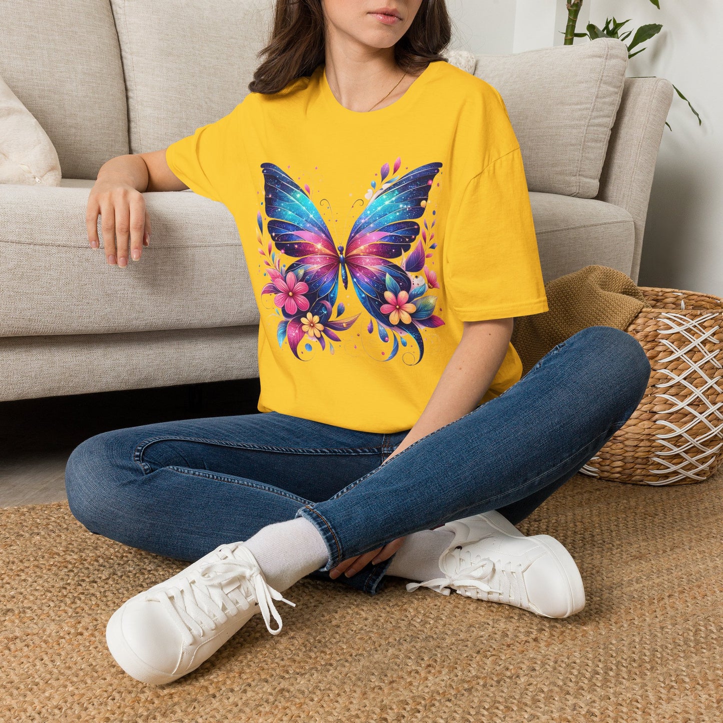 Colorful Butterfly Floral T-Shirt