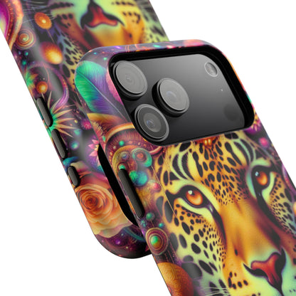 Leopard Psychedelic Phone Case — Vibrant Impact-Resistant iPhone Cover