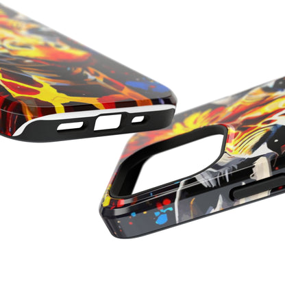 Funky Giraffe Art Impact-Resistant Phone Case —