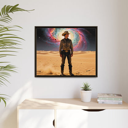 Stardust Wrangler- Framed Canvas AI Art by Old Hippy