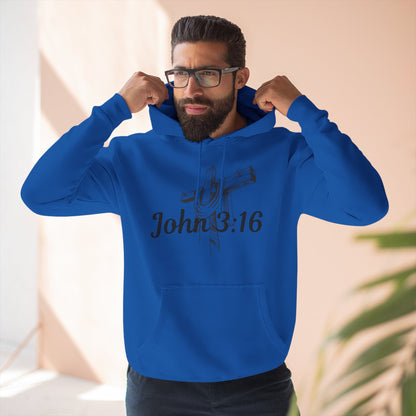 John 3:16 Cross Hoodie - Christian Faith Pullover