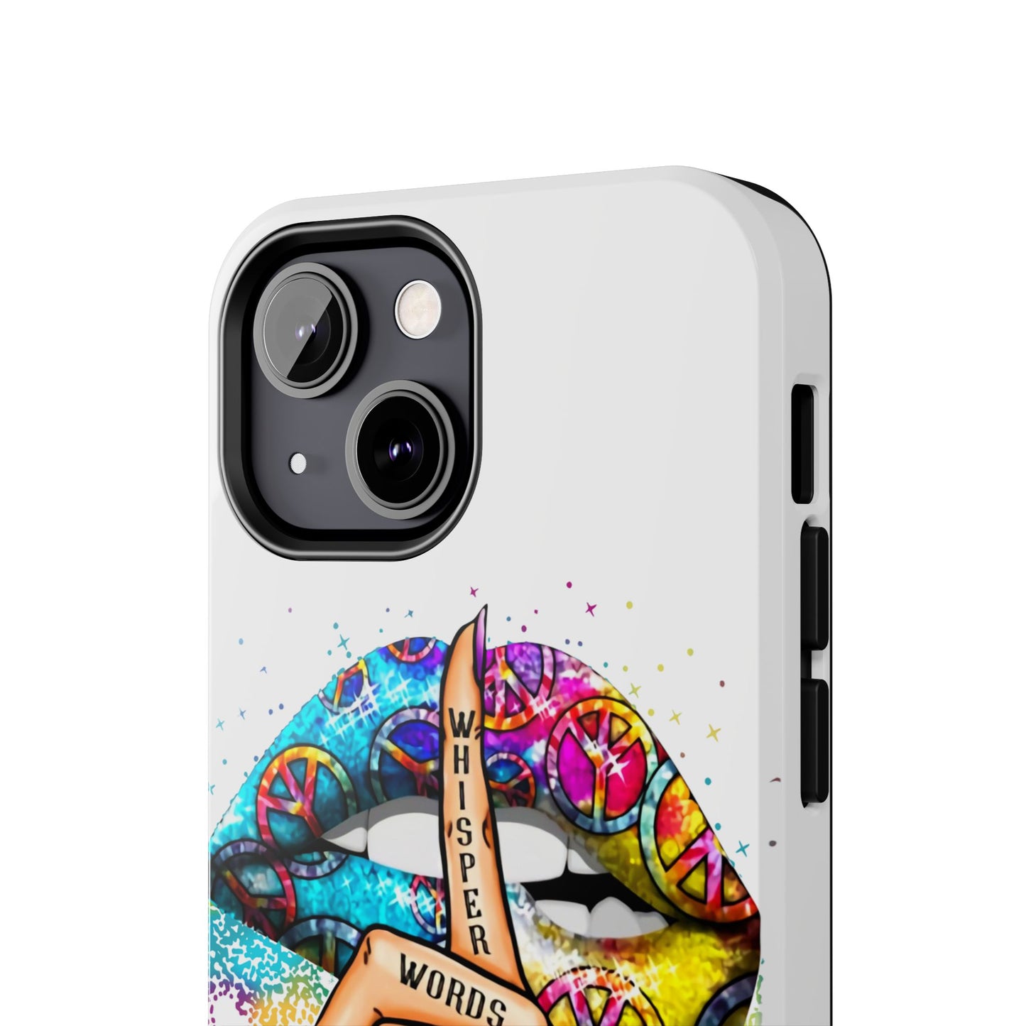 Let It Be Phone Case — Colorful Peace & 'Whisper Words of Wisdom' Design
