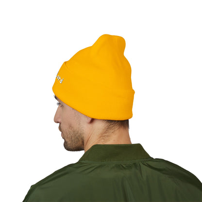 Embroidered 'Jesus is Lord' Cuffed Beanie — Christian Faith Knit Hat