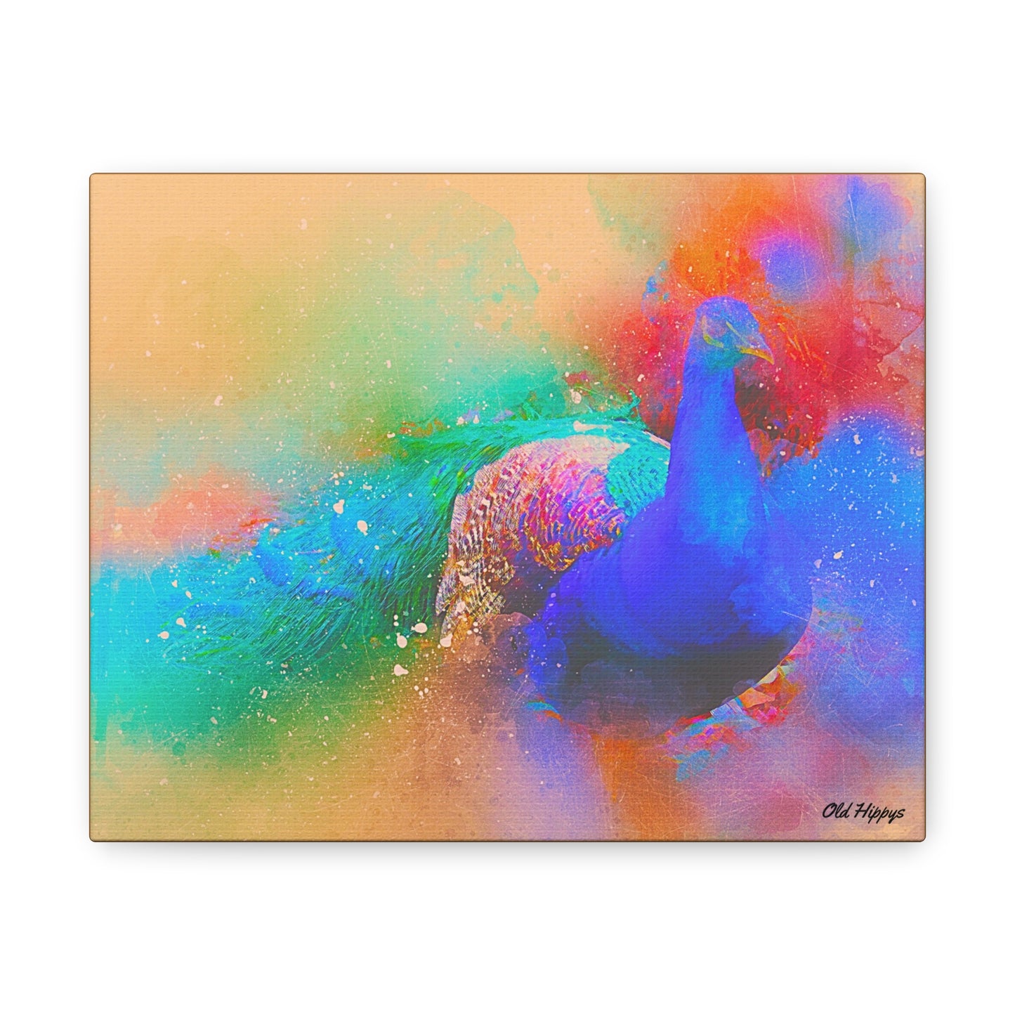 Peacock Canvas Wrap