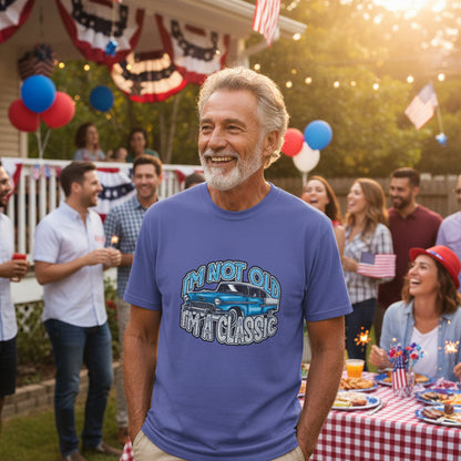 Classic Car T-Shirt for Senior Men — Vintage Auto Tee
