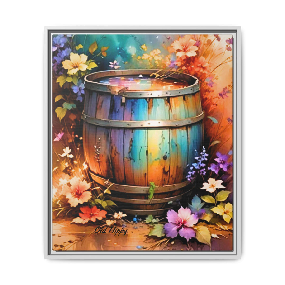 "The Barrel of Forgotten Wishes" Framed Canvas Wall Art