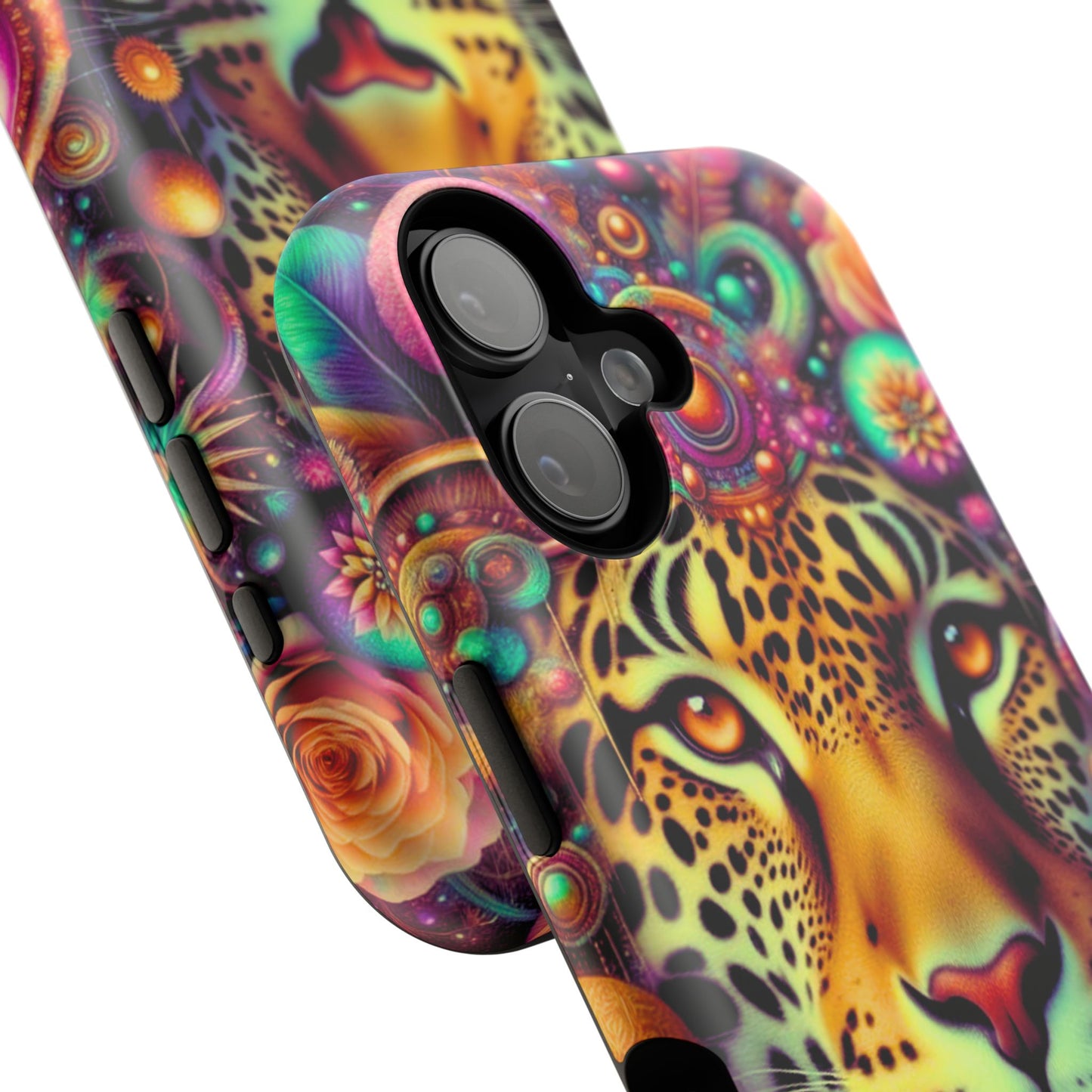 Leopard Psychedelic Phone Case — Vibrant Impact-Resistant iPhone Cover
