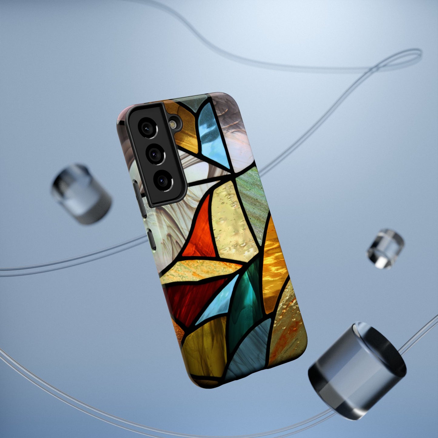 Stained Glass Impact Phone Case — Colorful Mosaic Protective Cover