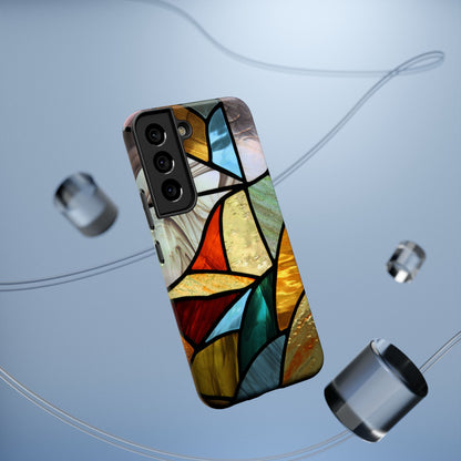 Stained Glass Impact Phone Case — Colorful Mosaic Protective Cover