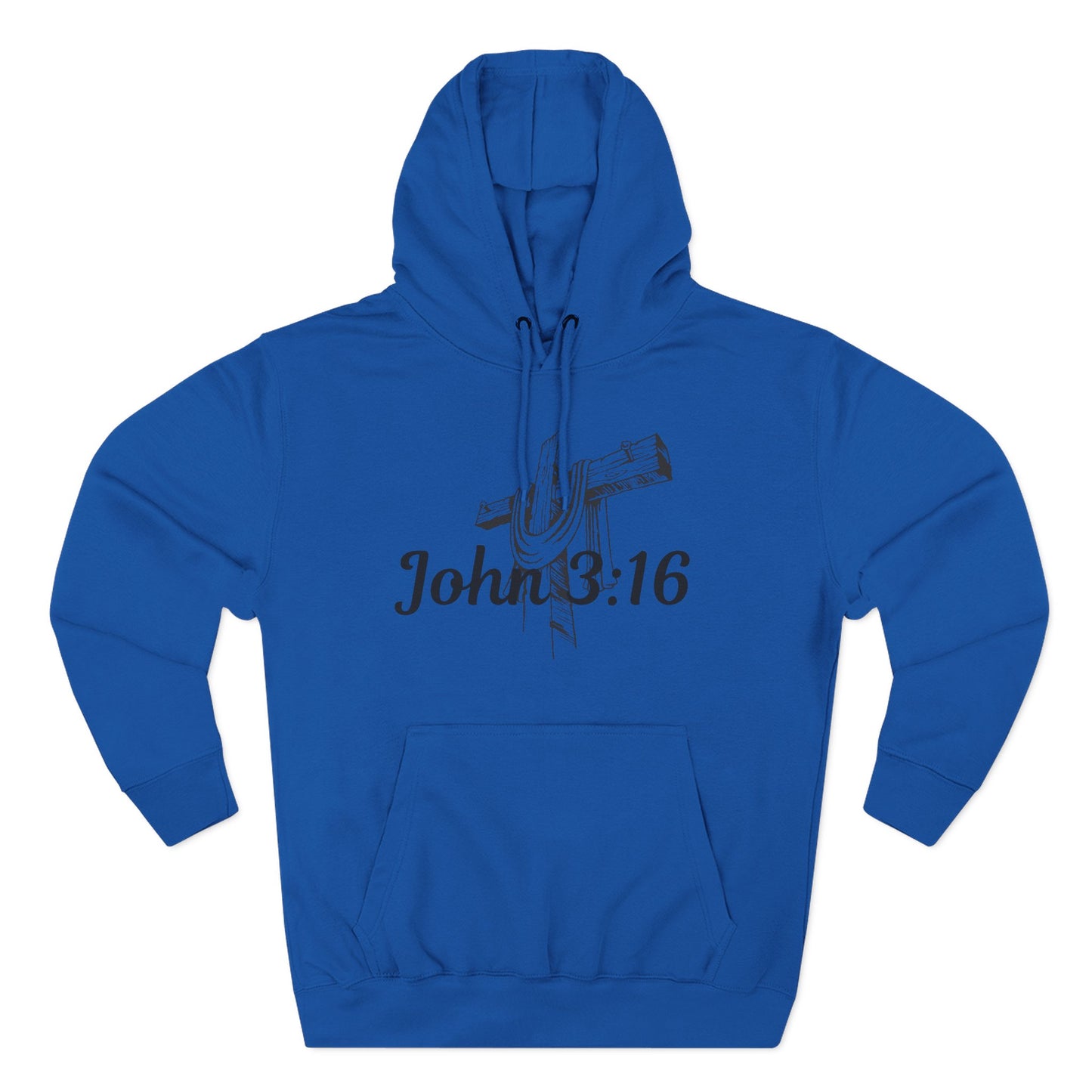 John 3:16 Cross Hoodie - Christian Faith Pullover