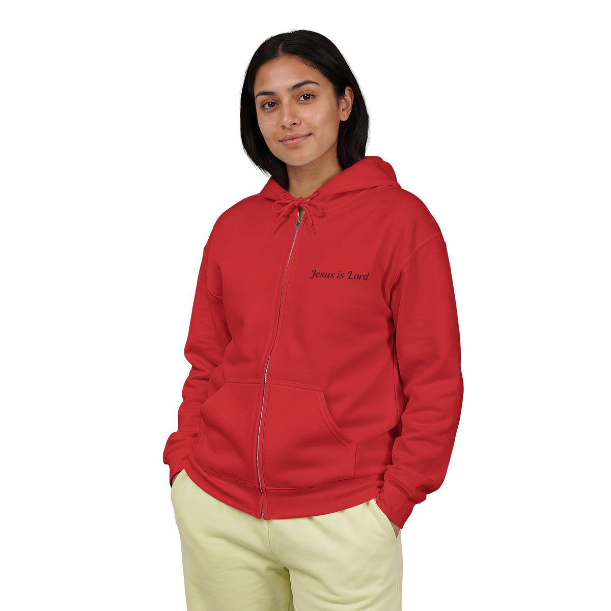 Jesus Is Lord Full-Zip Hoodie — John 3:16 Cross