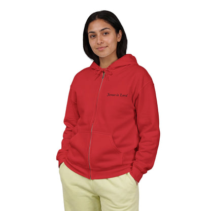 Jesus Is Lord Full-Zip Hoodie — John 3:16 Cross