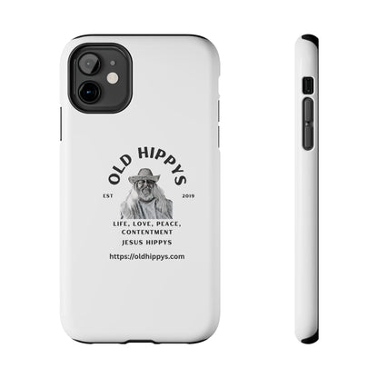 Old Hippys Phone Case — 'Life, Love, Peace, Contentment' Tough Protective Case