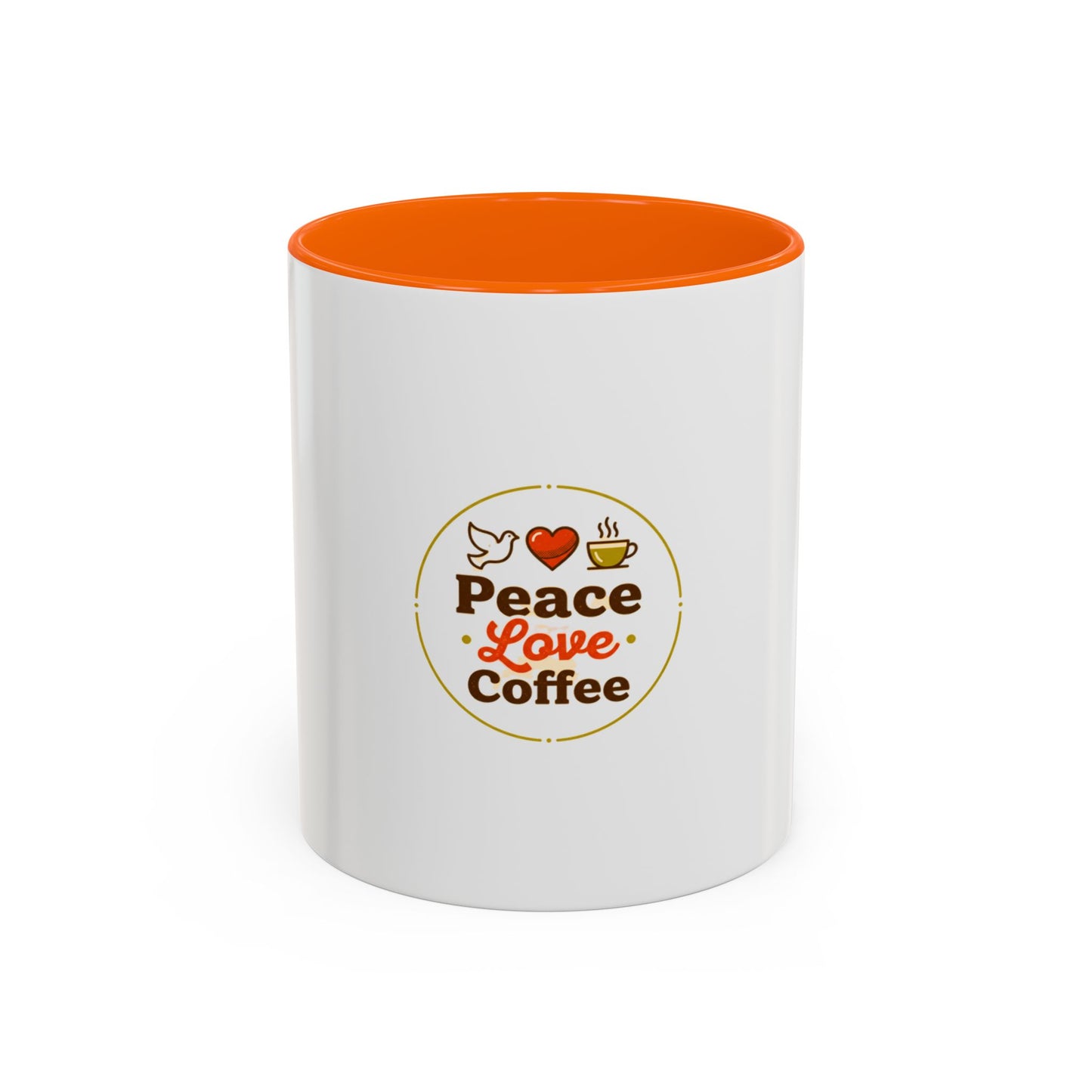 Peace Love Coffee Accent Mug - 11/15oz Ceramic Coffee Cup