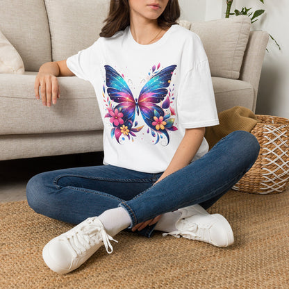 Colorful Butterfly Floral T-Shirt