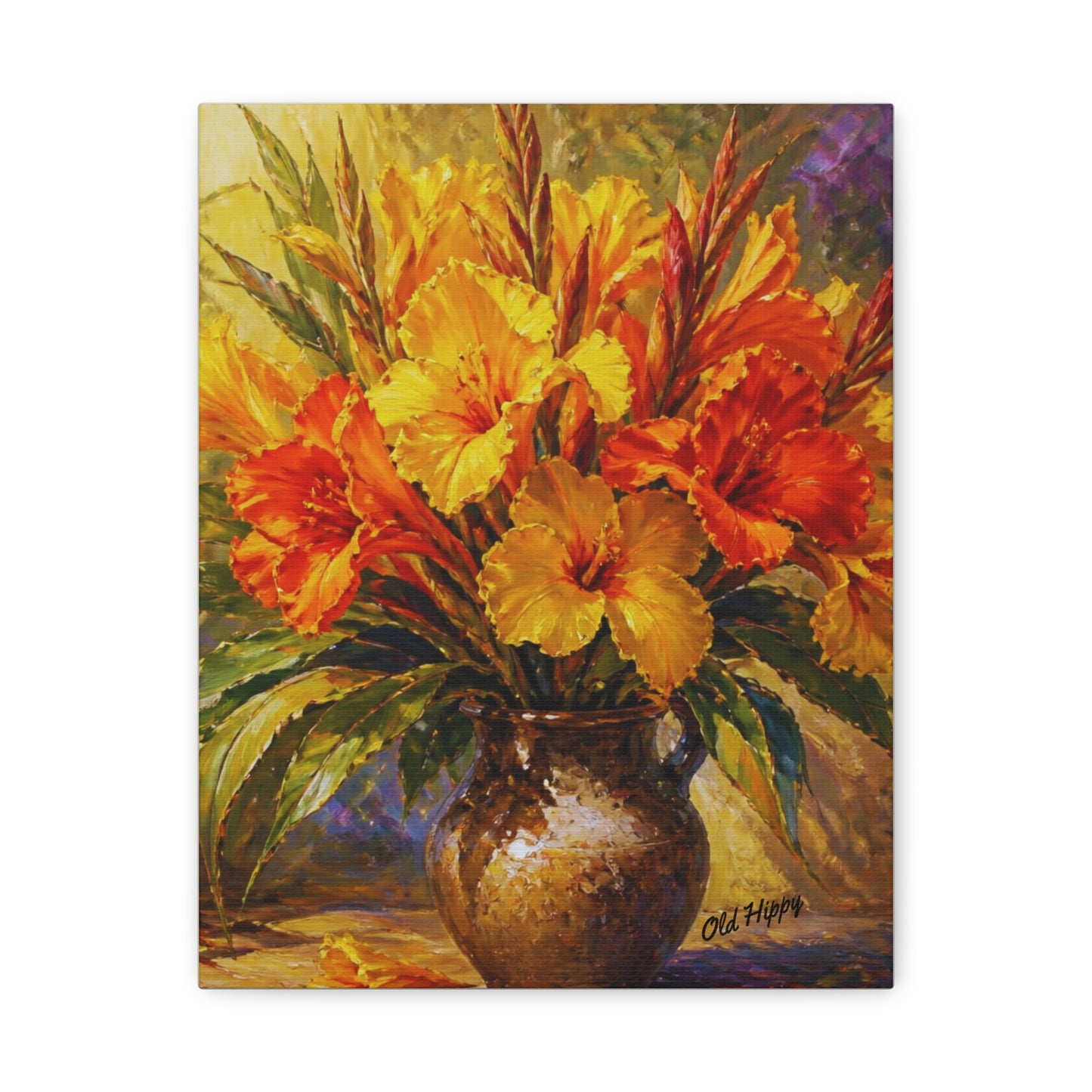 “Golden Canna Symphony” Canvas
